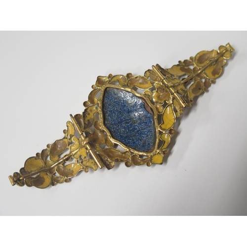 1705 - A Georgian Enamelled Gold Plated Bracelet. A/F