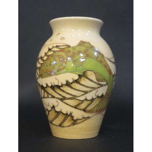 172 - A Dennis China Works Vase decorated with fish, 13.5cm