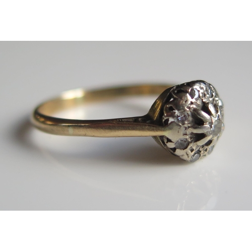 1783 - An 18ct Gold and Diamond Cluster Ring, 8mm head, size M, 1.8g