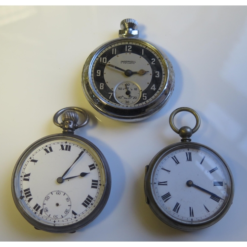 1878 - A Silver Cased Pocket Watch and two others. A/F