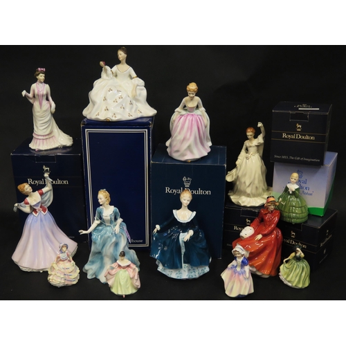 196h - A Collection of Thirteen Royal Doulton Figurines