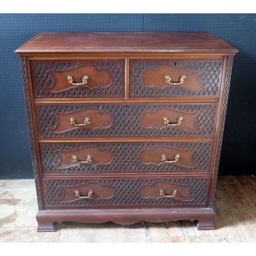 204 - Antique Mahogany Chest of Two Over Three Drawers.  H. 106.5cm, W. 107cm, D. 58cm