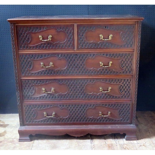 204 - Antique Mahogany Chest of Two Over Three Drawers.  H. 106.5cm, W. 107cm, D. 58cm