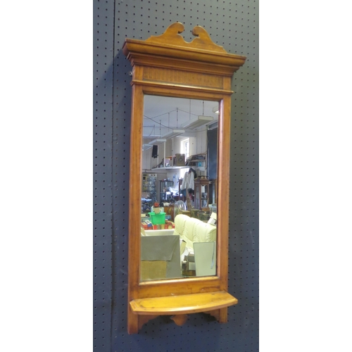 324 - Wood Framed Hallway Mirror With Shelf. 76cm x 32cm

**TEL BID 10**