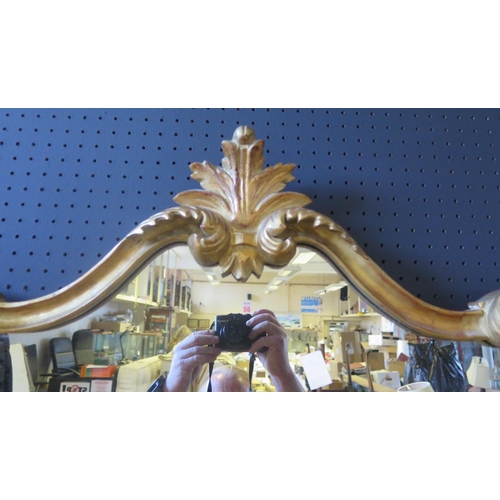 326 - Decorative Carved Gilded Wood Framed Mirror.  81 x 70cm