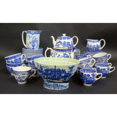 359 - A Selection of Blue and White Old Willow Table Ware