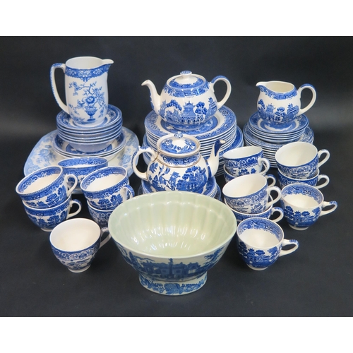 359 - A Selection of Blue and White Old Willow Table Ware