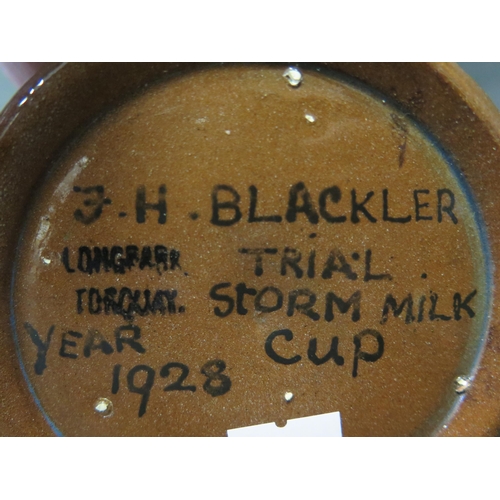 363 - A Selection of West Country Pottery including Longpark  J.H. Blackler Trial Storm Milk Cup 1928, Wid... 