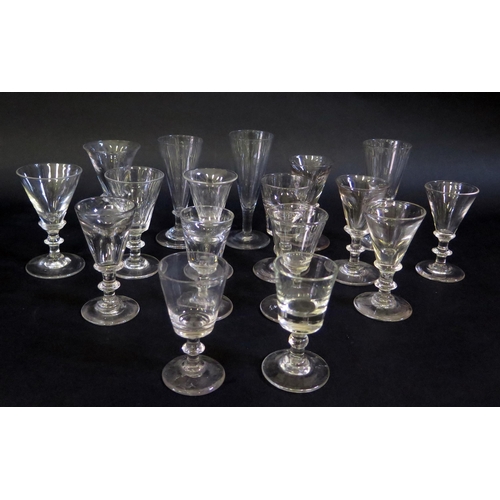 401 - A Collection of Georgian and later Drinking Glasses, tallest 14.5cm