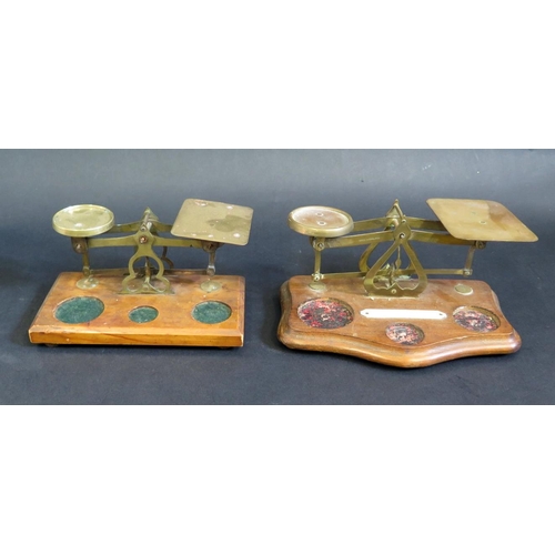 408 - Two Sets of Postage Scales. Both sets lacking weights.
