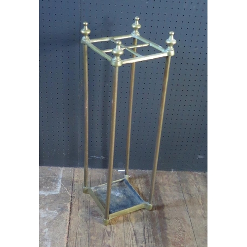 430 - Brass Walking Stick Stand.  62cm tall.