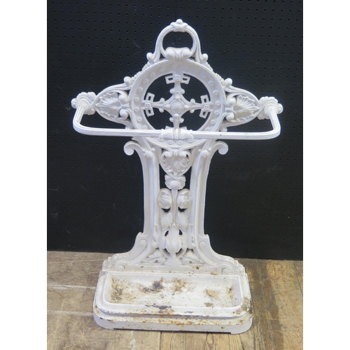 434 - Antique Cast Iron Walking Stick Stand.  75cm tall.