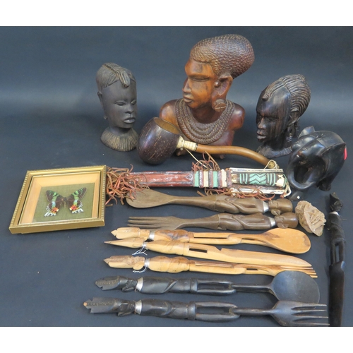 439 - Collection of African Sculpture and Utensils.