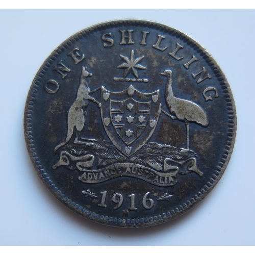 490 - An Australia 1916 One Shilling Coin