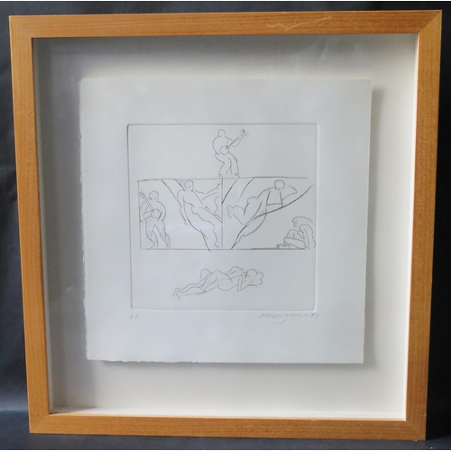 62 - Mary Jones 87, artist's proof print, image 19.5cm sq, framed & glazed