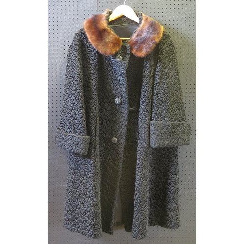 745 - An Astrakhan Coat by Astra Furs of Paris and one other by Sacks & Biendlor