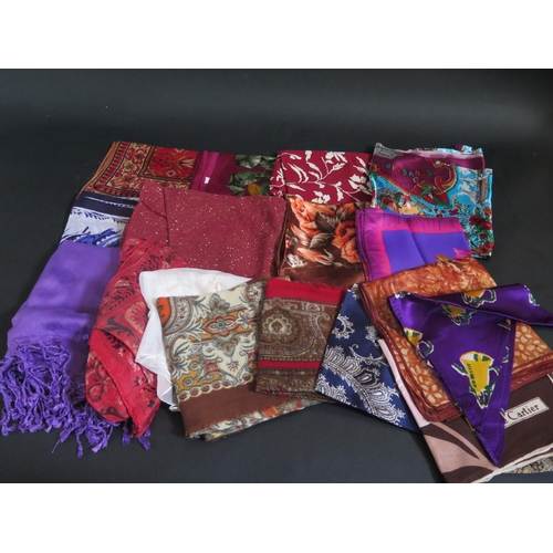 738 - A Collection of Silk Scarves, etc.