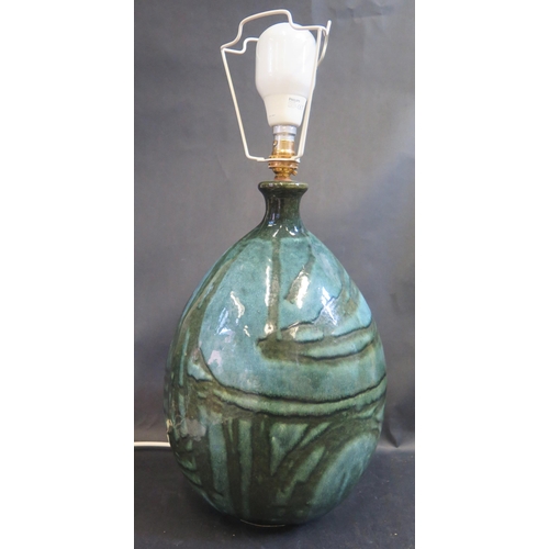 146a - A Studio Pottery Table Lamp, 39cm without fittings