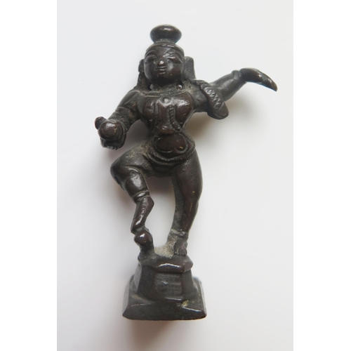 588 - A Small Indian Bronze Hindu Figure, 45mm high