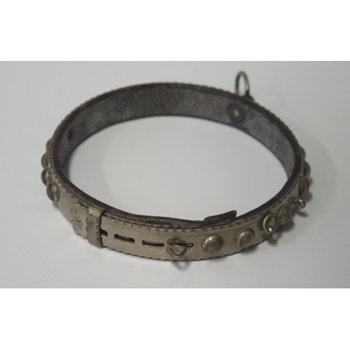 599 - A 19th Century Metal Blanc Adjustable Dog Collar engraved  J.W. Crosthwaite 72 Franklin Rd. Harrogat... 