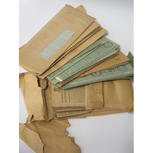 604 - A Collection of Old Vehicle Registration Certificates