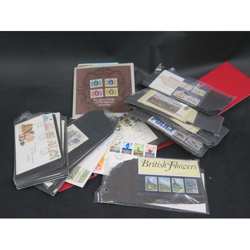 717 - A Small Collection of First Day Covers, mint stamps and stamp postcards