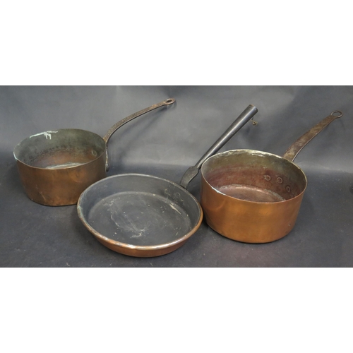 764 - Three Copper Pans