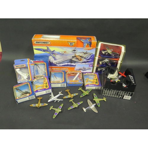 1018 - A Collection of Matchbox Skybusters Including Aircraft Carrier, Souvenirs