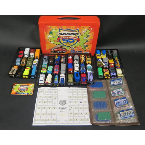 1030 - A Matchbox Across America 50th Birthday Series Carry Case Filled with 48 Vehicles from the same seri... 
