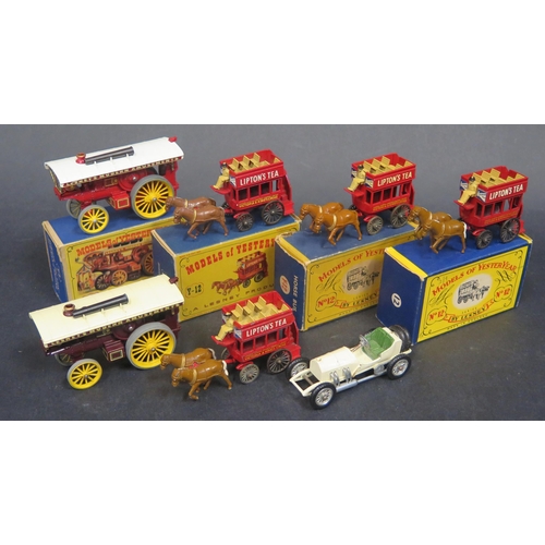 1033 - Six Early Matchbox Models of Yesteryear Including Y-9 Fowler 