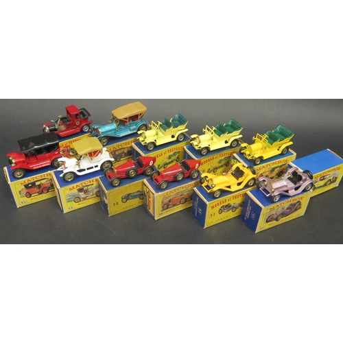 1035 - Eleven Early Matchbox Models of Yesteryear Cars Boxed plus one empty box.