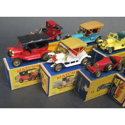 1035 - Eleven Early Matchbox Models of Yesteryear Cars Boxed plus one empty box.