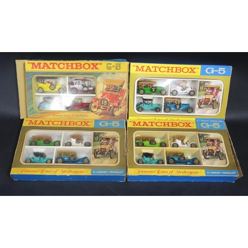 1037 - Four Early Matchbox Models of Yesteryear G-5 Famous Cars of Yesteryear Gift Sets