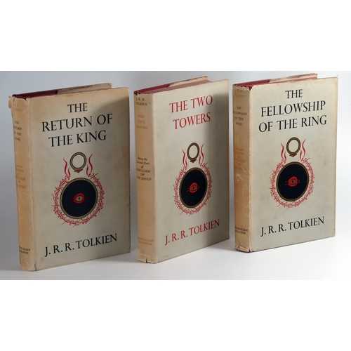 1438 - J.R.R. Tolkien _ The Lord of the Rings, First Edition, a complete set of three volumes published by ...