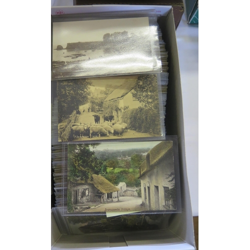 1443 - Approximately 400 Devon Postcards