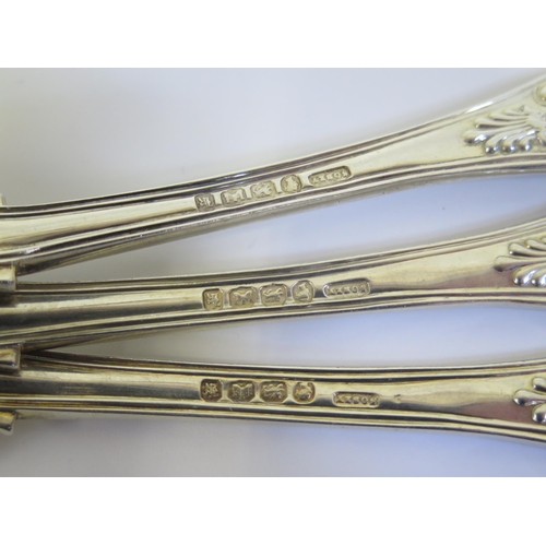 18 - A Set of Three Victorian Silver Kings Pattern Table Spoons, Exeter 1846, SOBEY, 301g