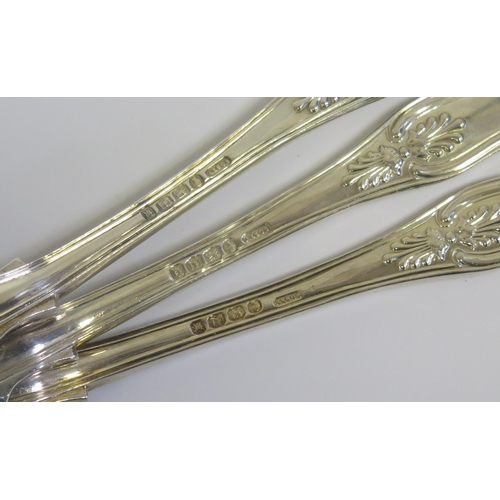 18 - A Set of Three Victorian Silver Kings Pattern Table Spoons, Exeter 1846, SOBEY, 301g