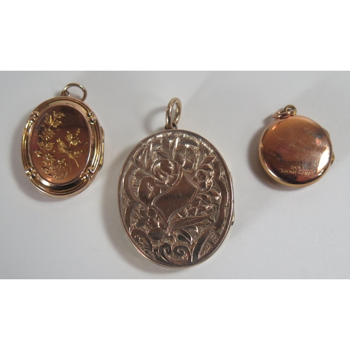 320 - An Unmarked Victorian Gold Front and Back Locket (43mm drop), 9ct gold front and back circular locke... 