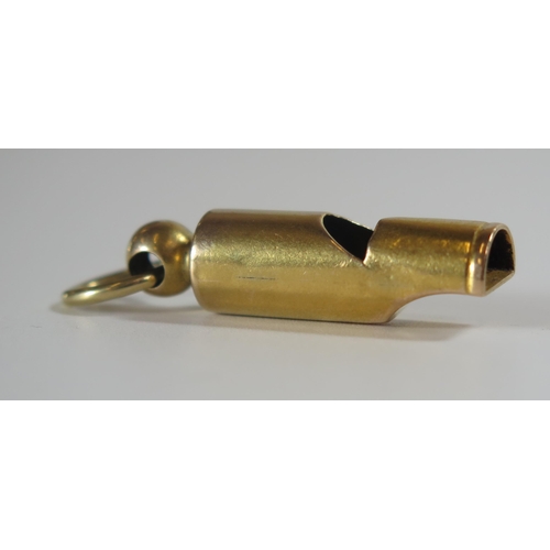 321 - An Unmarked Gold Whistle, 31mm without loop, 3.2g