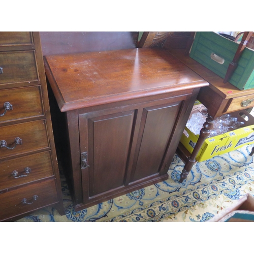 1873 - An Edwardian Mahogany Cupboard, 66(w)x77(h)x41(d0cm