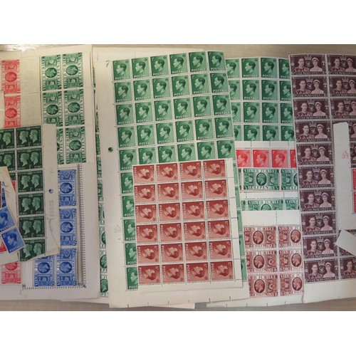 1440a - Edward V111 1/2D Green Stamp Sheets & Other Stamps.