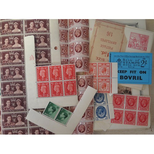 1440a - Edward V111 1/2D Green Stamp Sheets & Other Stamps.