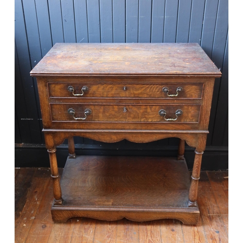 100 - An Elkington & Co. Oak Canteen Table for Twelve, largely complete and with additional cutlery includ... 