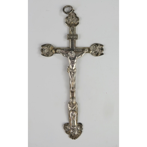 101 - A Victorian Silver Crucifix, London 1898, John George Smith, c. 14x6.5cm, 33.5g