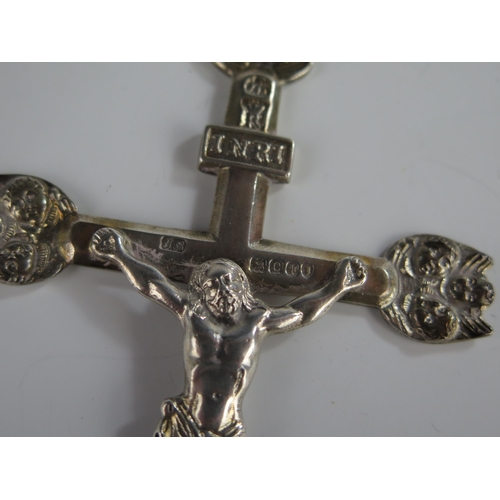 101 - A Victorian Silver Crucifix, London 1898, John George Smith, c. 14x6.5cm, 33.5g