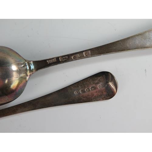 103 - An Early George III Silver Serving Spoon with contemporary initials RI and later B, London 1775, pro... 