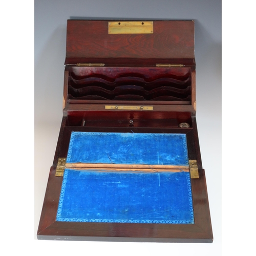 135 - A Fine French Napoleon III Period Amboyna, Ebony and Ormolu Table Top Writing Slope signed by Maison... 