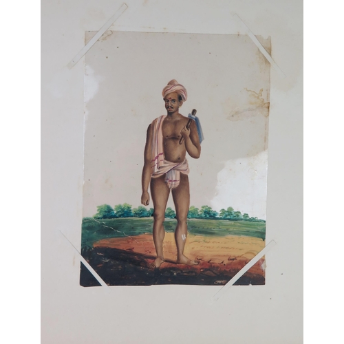 169 - Indian Company School, A Collection of Eleven 19th Century Paintings on Mica Depicting Figures in Lo... 