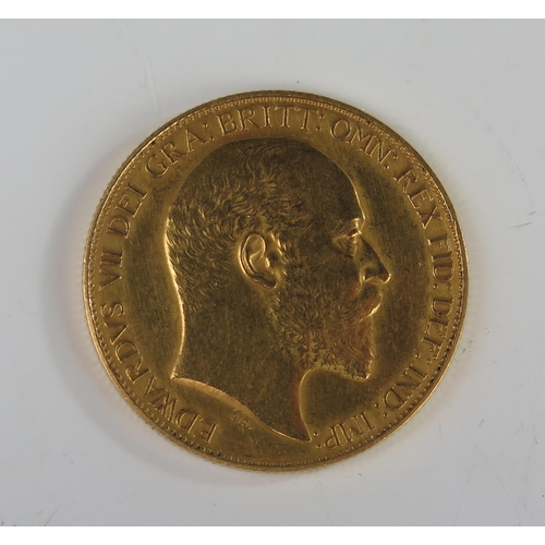 200 - United Kingdom Edward VIII 1902 Gold £2 Double Sovereign, Very Fine, References KM# 806 and Sp# 3967