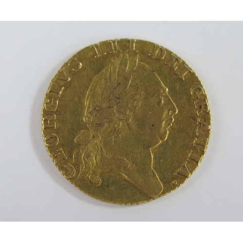 204 - 1787 UK George III Gold Spade Guinea , 24mm, EF, 8.3g